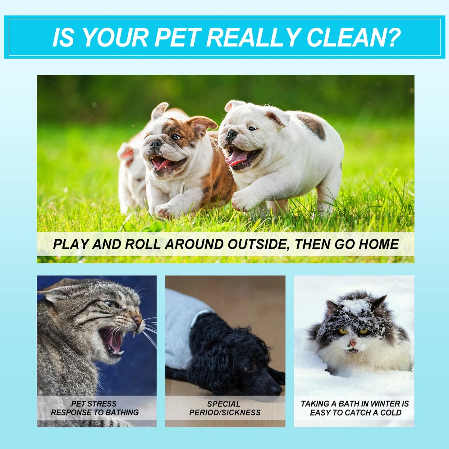 Yegbong 9-Pairs Pet Cleaning Gloves & Deodorizing Disposable Wipes For Cats & Dogs