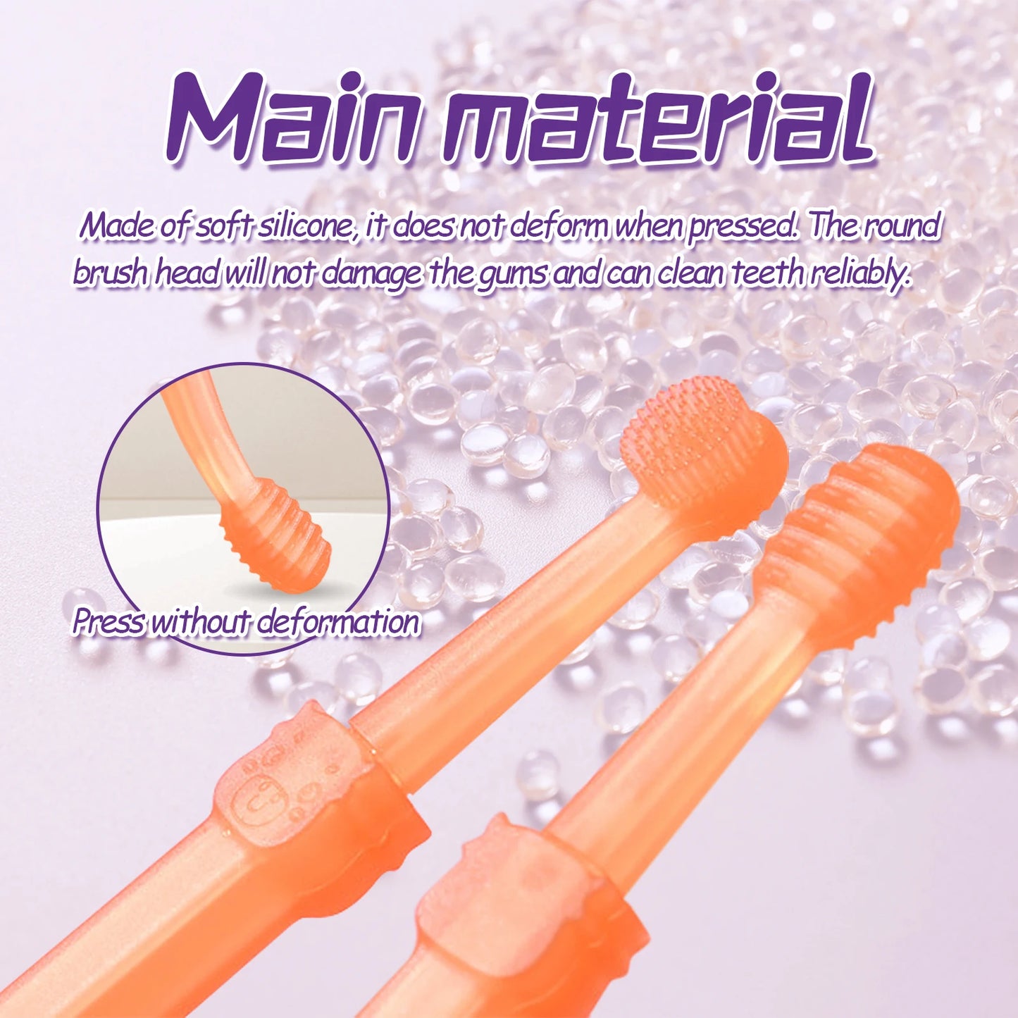 Yegbong-2Pieces In 1Box Of Mini Silicone Pet Tongue Brush And Toothbrush Or Pet Dental Pens-Oral Cleaning Health Care, Soft And Not Hurt Teeth For Dogs