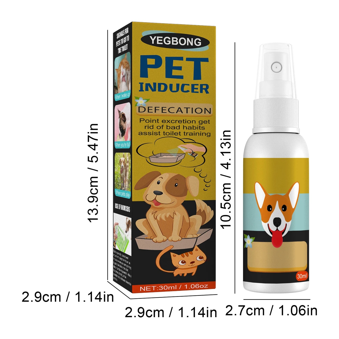 Indoor Potty Training Spray For Help Location & Position To Go To Toilet For Dogs & Cats