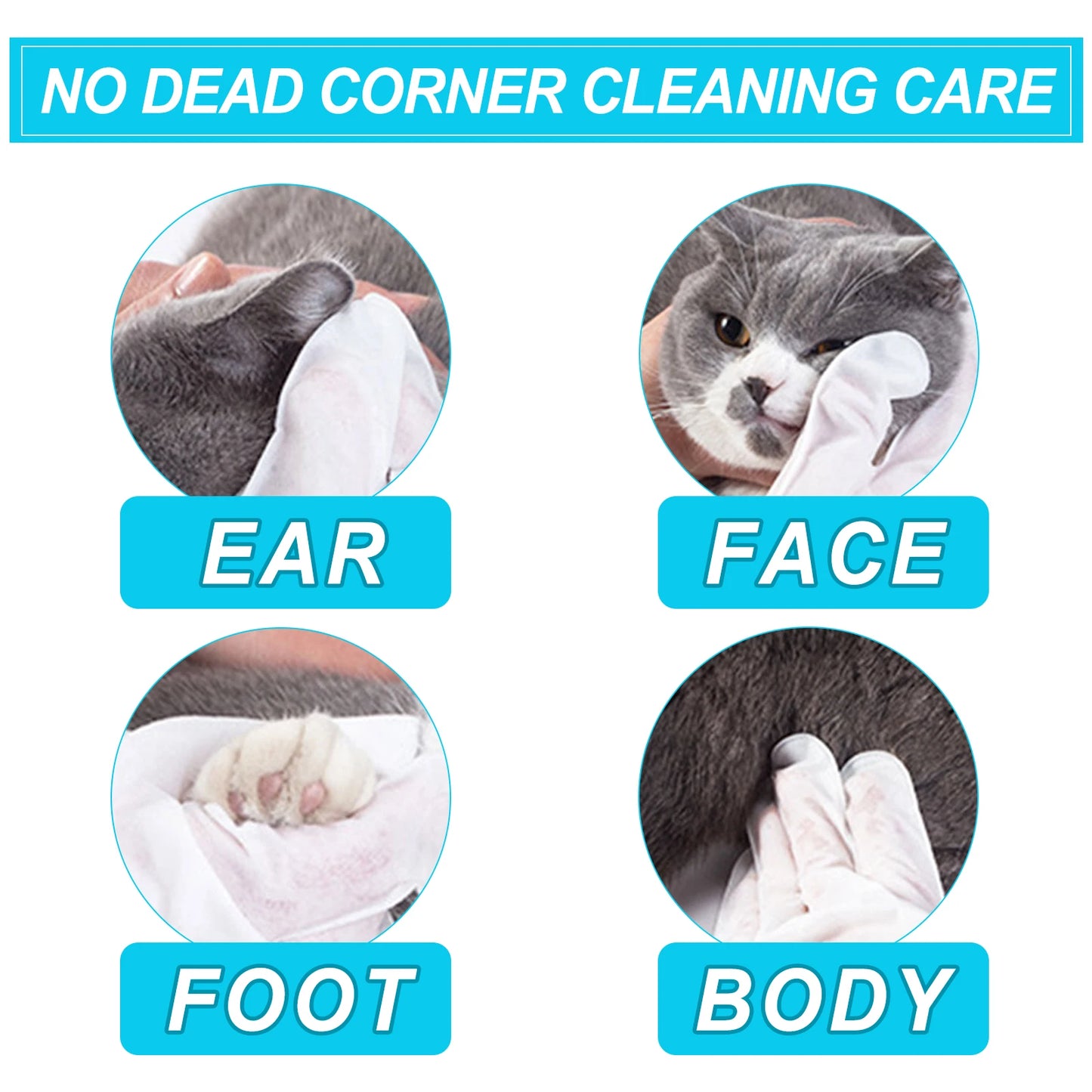 Yegbong 9-Pairs Pet Cleaning Gloves & Deodorizing Disposable Wipes For Cats & Dogs