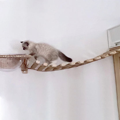 Cat Sisal Or  Wooden Rope Ladder For Step  & Scratcher Post