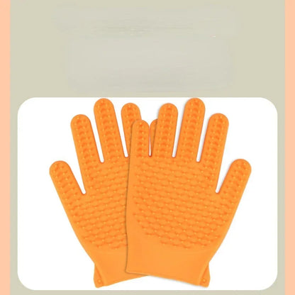Double Sided Silicone Gloves For Massage, Clean, Groom-All In One
