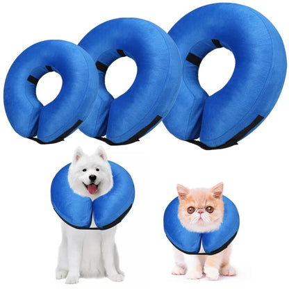 Comfort, Cozy and Gentle Inflatable Protective Cone - Ultimate Recovery Cone for Dogs and Cats after Surgery