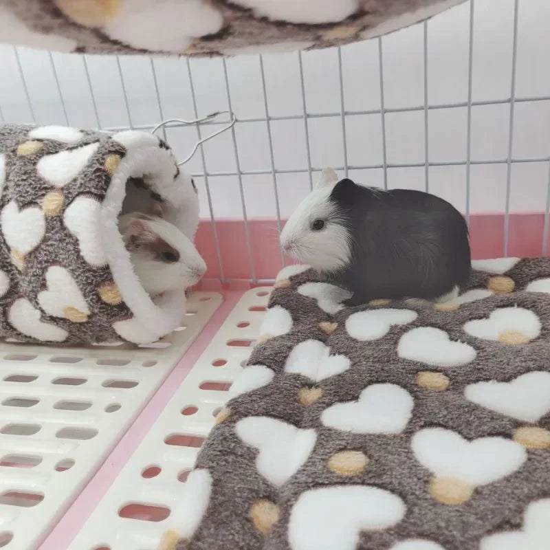 Ultra-Soft Plush & Warm Tunnel Nest For Hamster, Sugar Glider, Guinea pig, or Any Other Small Animal