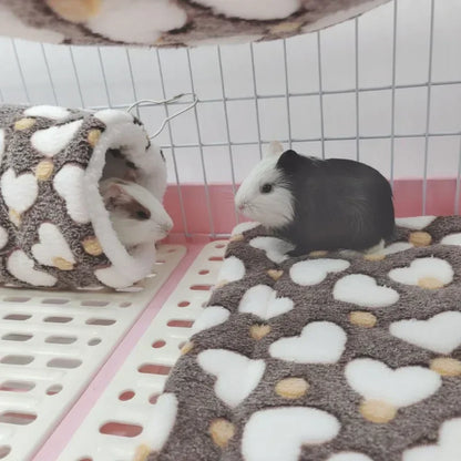 Ultra-Soft Plush & Warm Tunnel Nest For Hamster, Sugar Glider, Guinea pig, or Any Other Small Animal