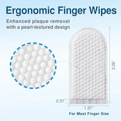 Pet Finger Cleaning Wipes -Eyes Stain, Ears Cleaning, Including Dental Care For Cats & Dogs