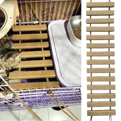 Cat Sisal Or  Wooden Rope Ladder For Step  & Scratcher Post