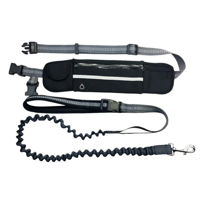 Reflective Hand Free Leash and Waist Bag For Small-Medium Dogs Under 50Lbs