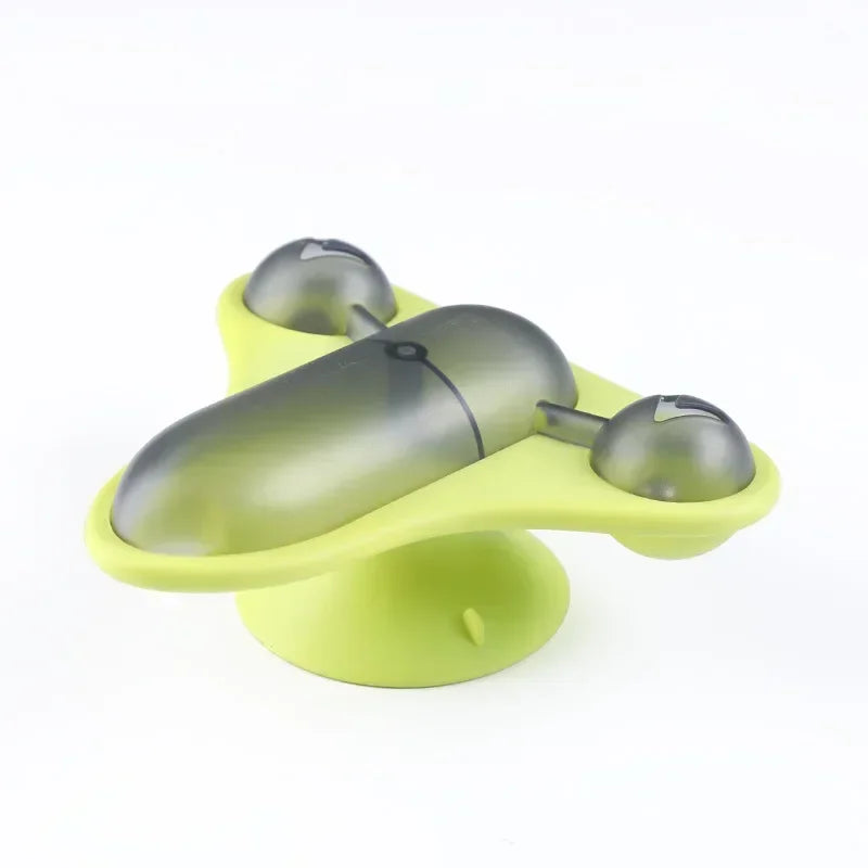 The Interactive Flying Chair Cat Toy With Eye-Spinning Fun And Food Surprise