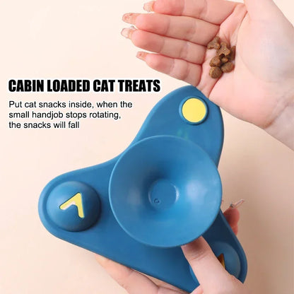 The Interactive Flying Chair Cat Toy With Eye-Spinning Fun And Food Surprise