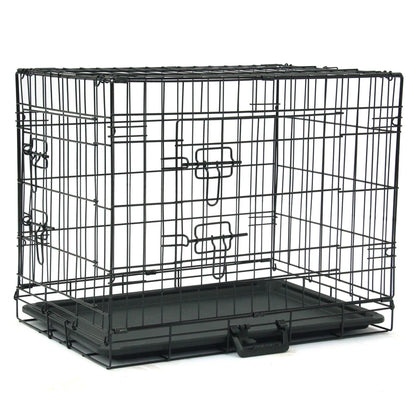 24" Folding Steel Crate Or Playpen Wire Metal For Dogs Under 30Lbs