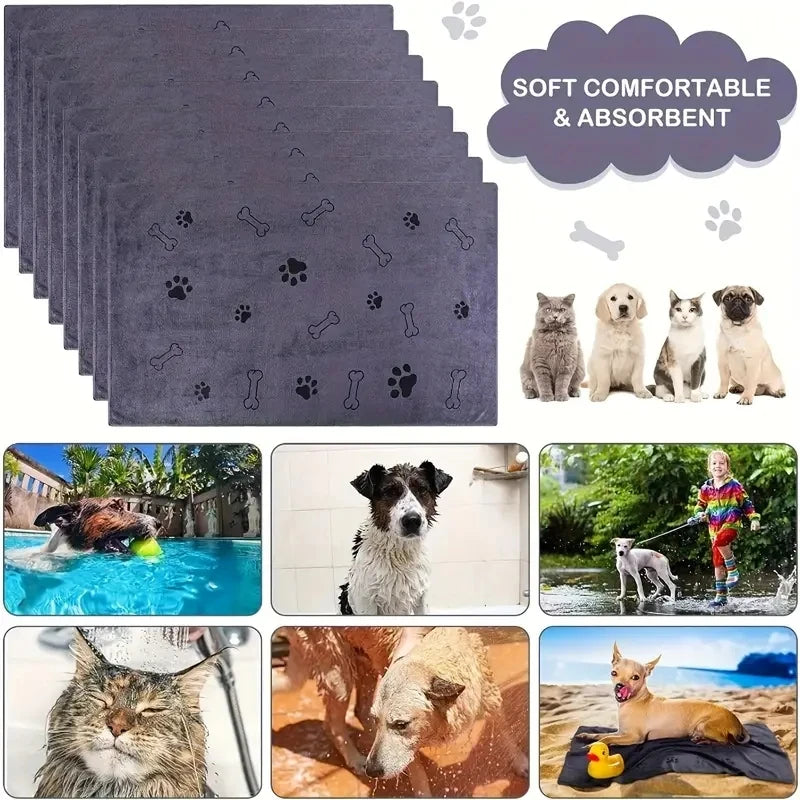 2 Pieces Soft, Absorbent & Quick Dry-The Perfect Pet Towels
