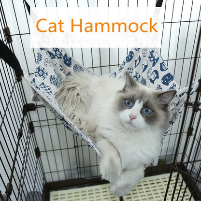 Hanging Cotton Hammock Bed For Cats And Any Small Animal Up To 11Lbs