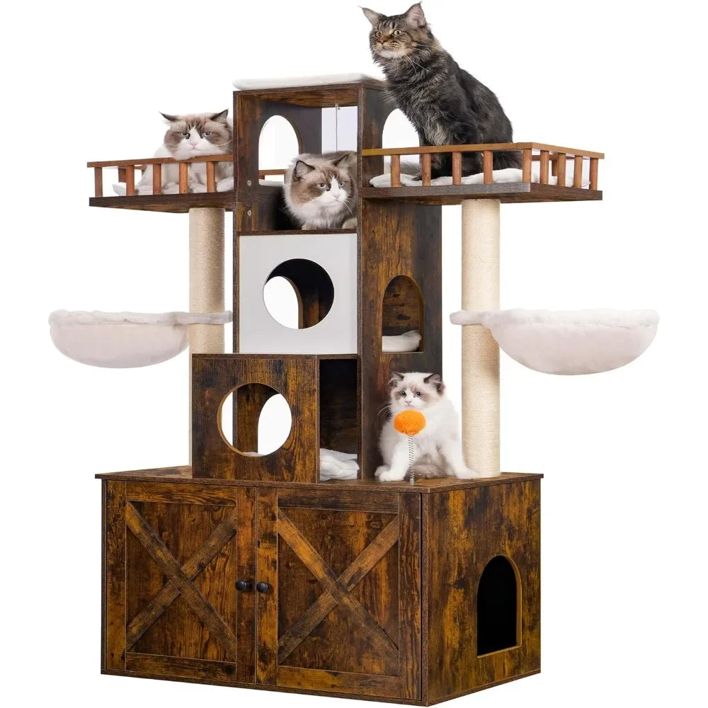 Heavy duty-Modern Cat Condo Furniture for Large Cats up to 20 lbs