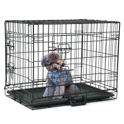 24" Folding Steel Crate Or Playpen Wire Metal For Dogs Under 30Lbs