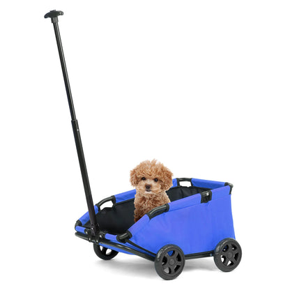 4 Wheels Foldable Pet Stroller Lightweight For Small Dogs Or Cats