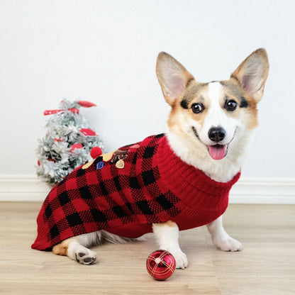 Christmas Turtleneck Knitted Sweatshirt For Small Dogs & Cats