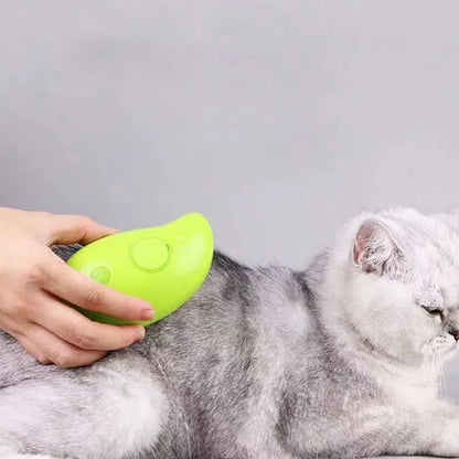 3 In 1 Steamy Rechargable Pet Grooming Brush for Massage & Hair Remover