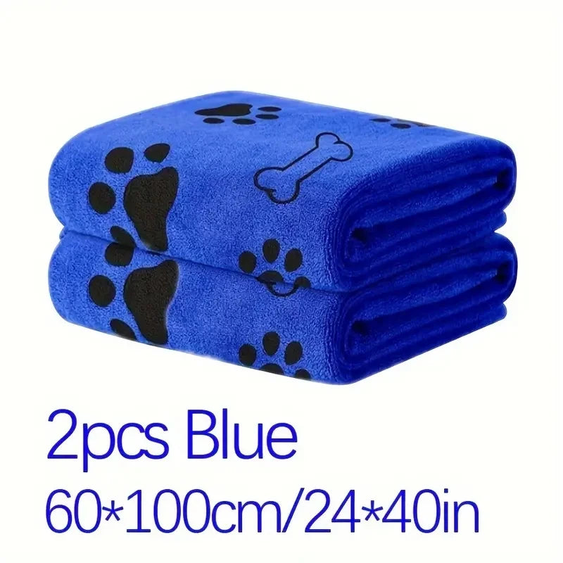 2 Pieces Soft, Absorbent & Quick Dry-The Perfect Pet Towels