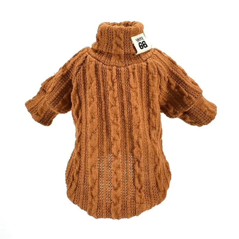 Sweater Turtleneck Solid Color For Small-Medium Dogs