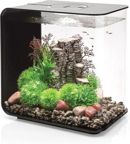 8-Gallon Aquarium with White LED Lights For Tabletop Display