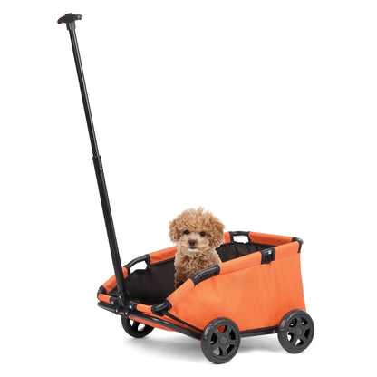 4 Wheels Foldable Pet Stroller Lightweight For Small Dogs Or Cats