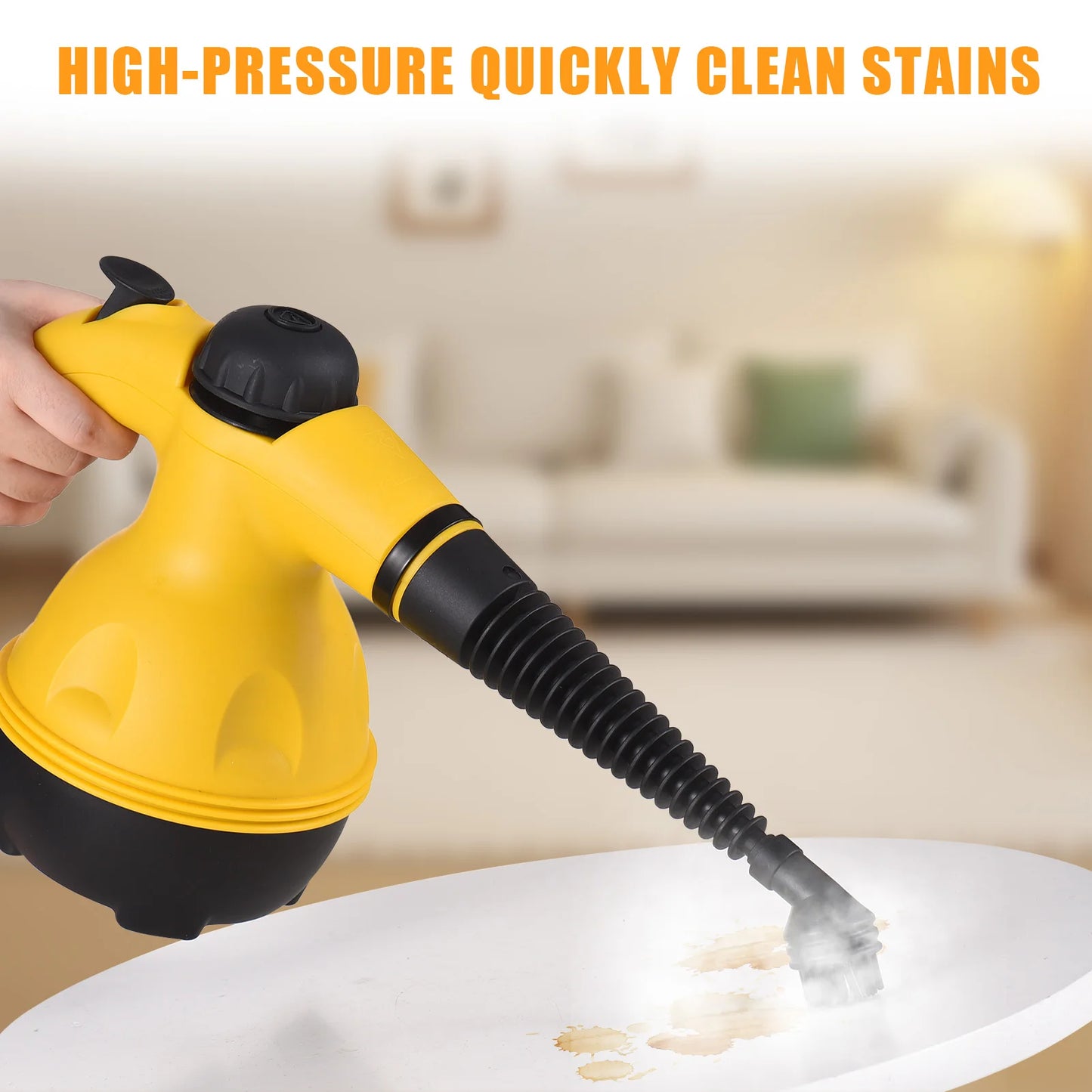 Blast Away Stubborn Stains With Powerful Handheld Cleaner On Curtains, Car Seats & Floors