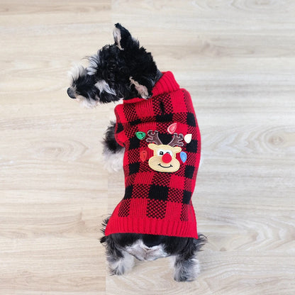 Christmas Turtleneck Knitted Sweatshirt For Small Dogs & Cats