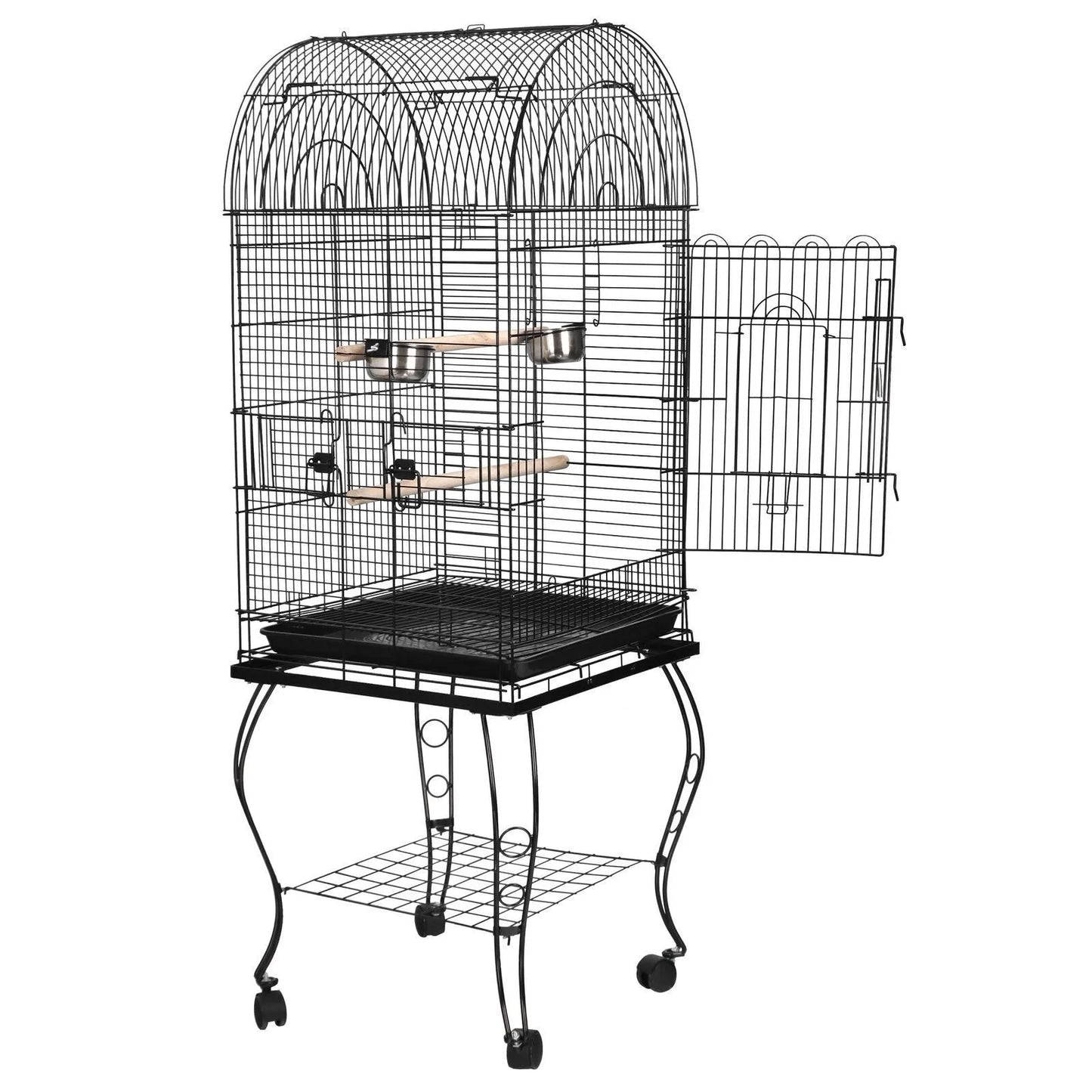 53", 59”, 61", 63", 68" Bird Cage Steel Top play Parrot cages with Rolling Stand