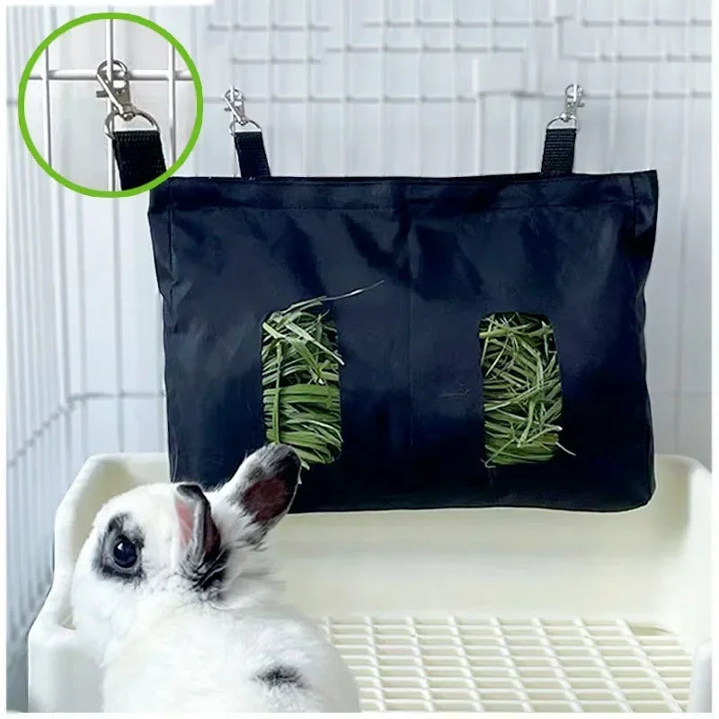 Keep Clean, Fresh And Mess-Free With Waterproof Hay Feeder Bag For Happy Small Pets