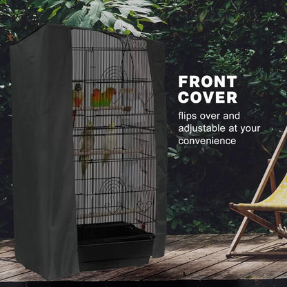 Large Bird Cage Cover With 2 Top Handle, Breathable, Machine Washable Fabric, Blocks Light - 55 x 63 x 69in