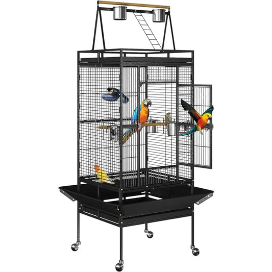 Bird Cage for African Grey Small Quaker Parrot, Parrot, Sun Parrot, Green Cheeked Cone, Dove, Bukit Lovebird