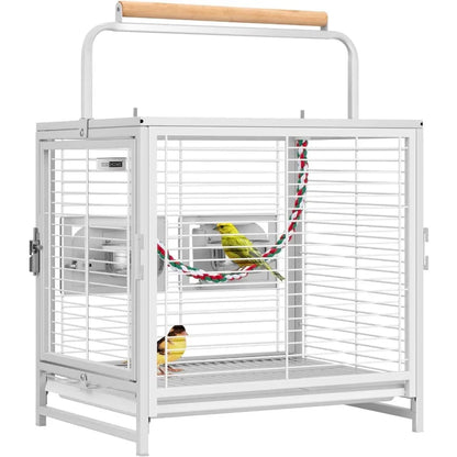 Wrought Iron Bird  Cage for Parrots Conures Lovebird Cockatiel Parakeets Black