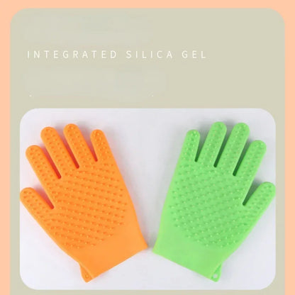 Double Sided Silicone Gloves For Massage, Clean, Groom-All In One
