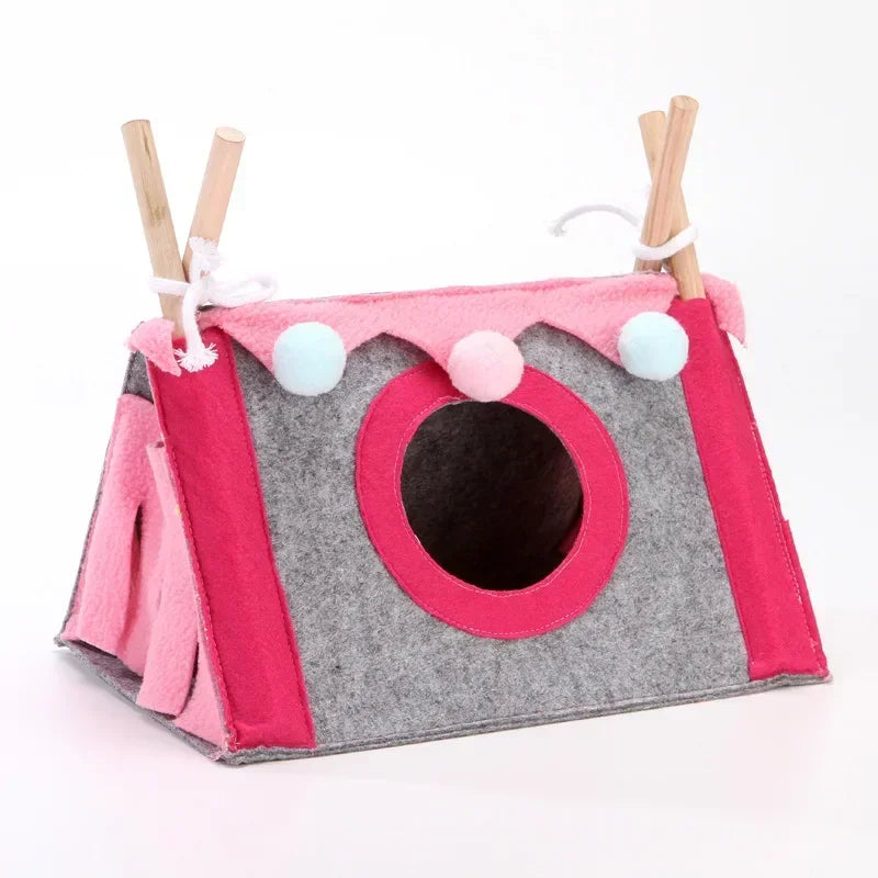 Small Pet Nest Felt Tent Rabbit Nest Hamster House Hamster Cage Large Guinea Pig Cage Guinea Pig Small Animal Bed Accessories