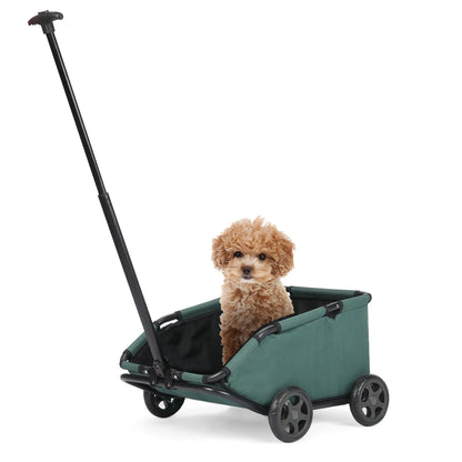 4 Wheels Foldable Pet Stroller Lightweight For Small Dogs Or Cats