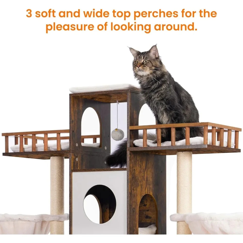 Heavy duty-Modern Cat Condo Furniture for Large Cats up to 20 lbs