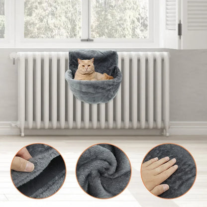 Hanging Hammock Window Mount-Comfortable & Warm For Cat Accessories In Winter Time-Hold Up to 11Lbs