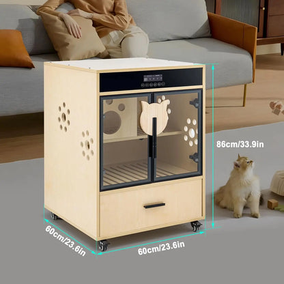 Automatic Pet Dryer Box Ultra Quiet 360°Drying with Smart Temperature For Cats & Small Dogs