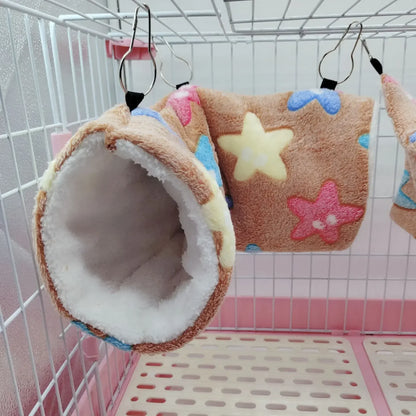 Ultra-Soft Plush & Warm Tunnel Nest For Hamster, Sugar Glider, Guinea pig, or Any Other Small Animal