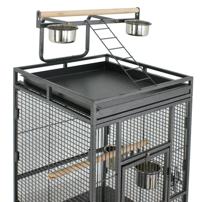 53", 59”, 61", 63", 68" Bird Cage Steel Top play Parrot cages with Rolling Stand