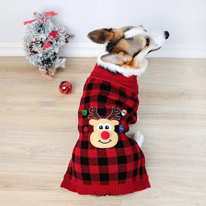 Christmas Turtleneck Knitted Sweatshirt For Small Dogs & Cats