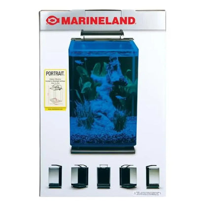 5 Gallon Glass LED Aquarium Kit with Hidden Filtration Daylight and Moonlight Lighting Easy Access Sleek Design Marineland