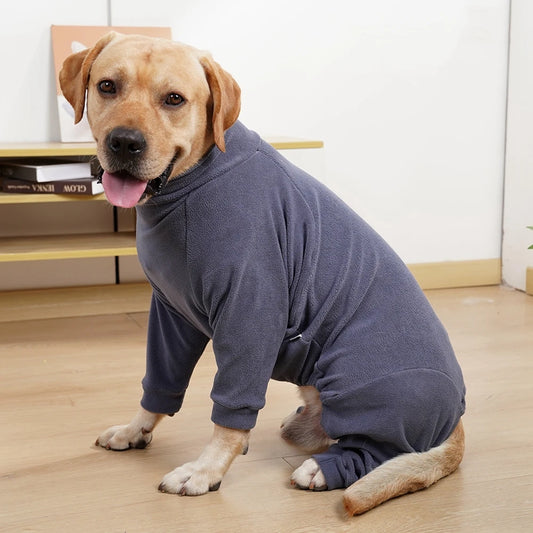 Tight Fleece Winter Romper 4-Legged Pajamas For Dog's Relieve Anxiety