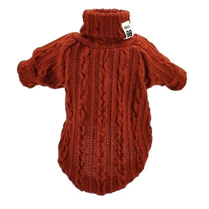 Sweater Turtleneck Solid Color For Small-Medium Dogs