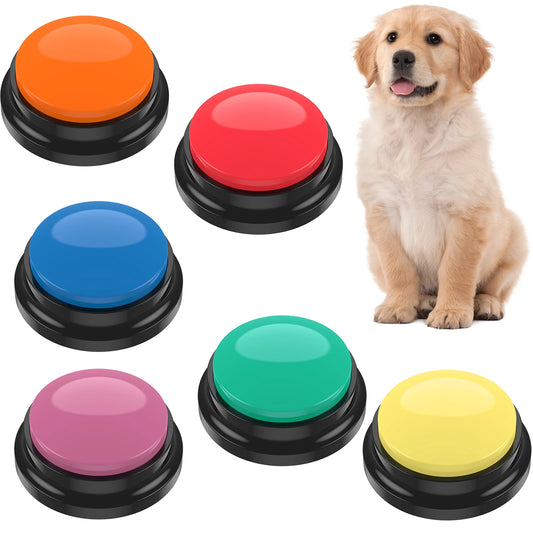 4 or 6 Color Voice Recording  Buttons Talk Training For Cats & Dogs -30 Second Record and Playback