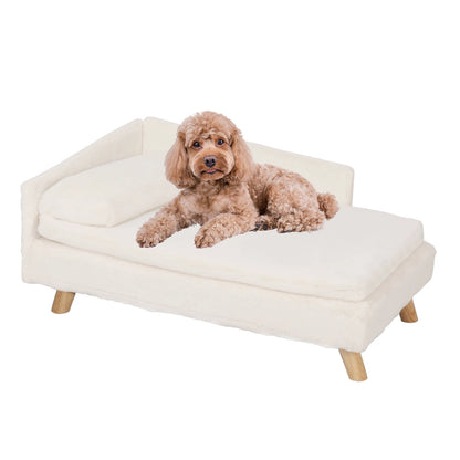 L Shape Plush Sofa Bed With Soft Cushion For Cats & Dogs