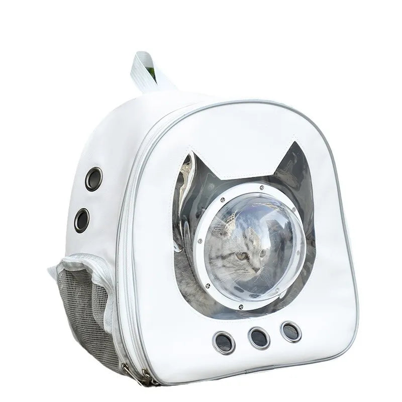 Space Capsule Pet Backpack-Breathable & Secure For Stylish Pet Travel