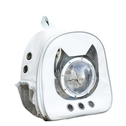 Space Capsule Pet Backpack-Breathable & Secure For Stylish Pet Travel