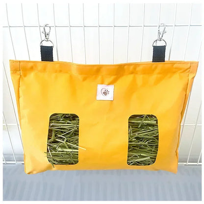 Keep Clean, Fresh And Mess-Free With Waterproof Hay Feeder Bag For Happy Small Pets